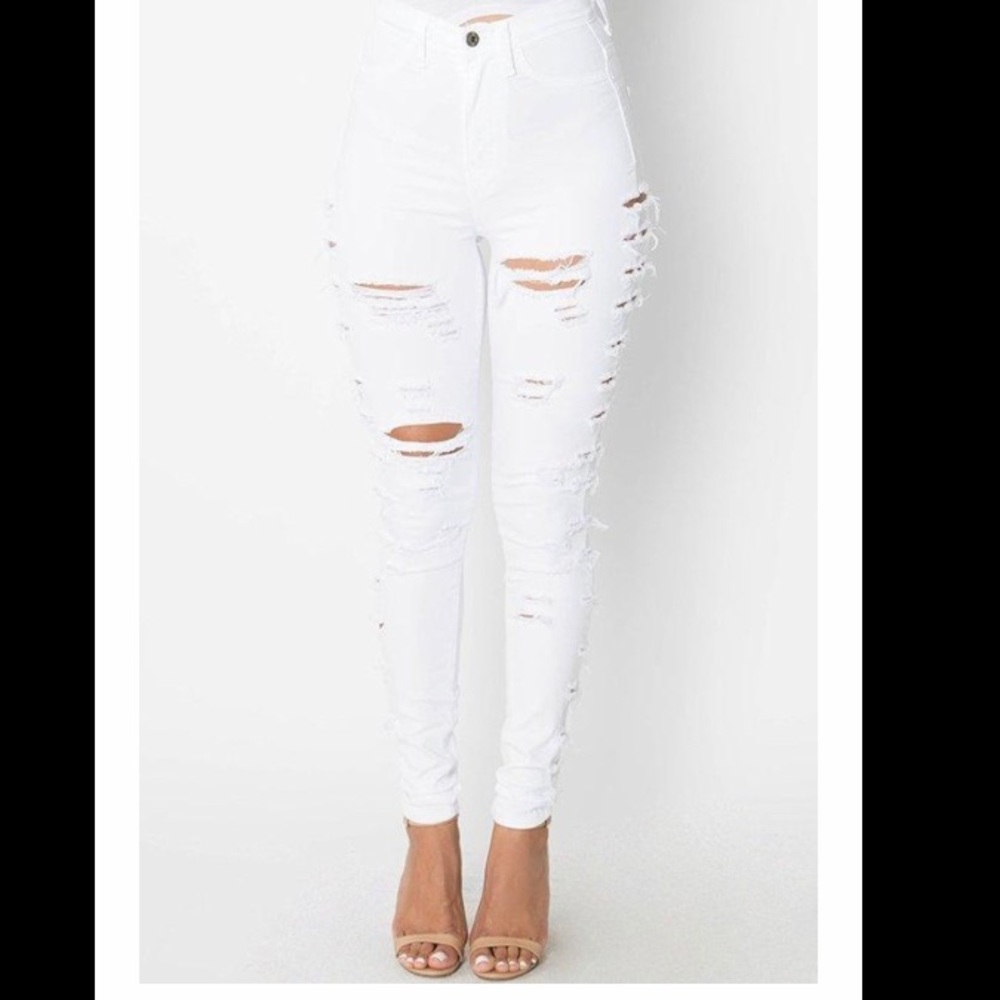 Zara fashion jeans (white)